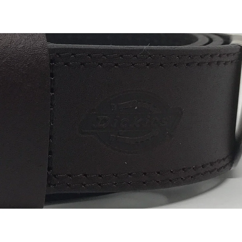 Dickies Men's Casual‎ Leather Belt Dark Brown w/Black Buckle Size 38 NEW